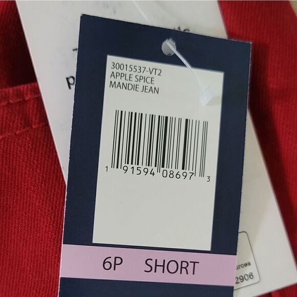 Bandolino Women's Mandie Signature Fit Mid Rise Straight Jean Apple Spice Red - Picture 15 of 16